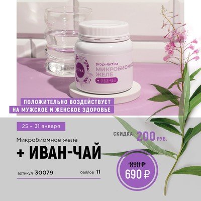 Микробиомное желе + Иван-чай